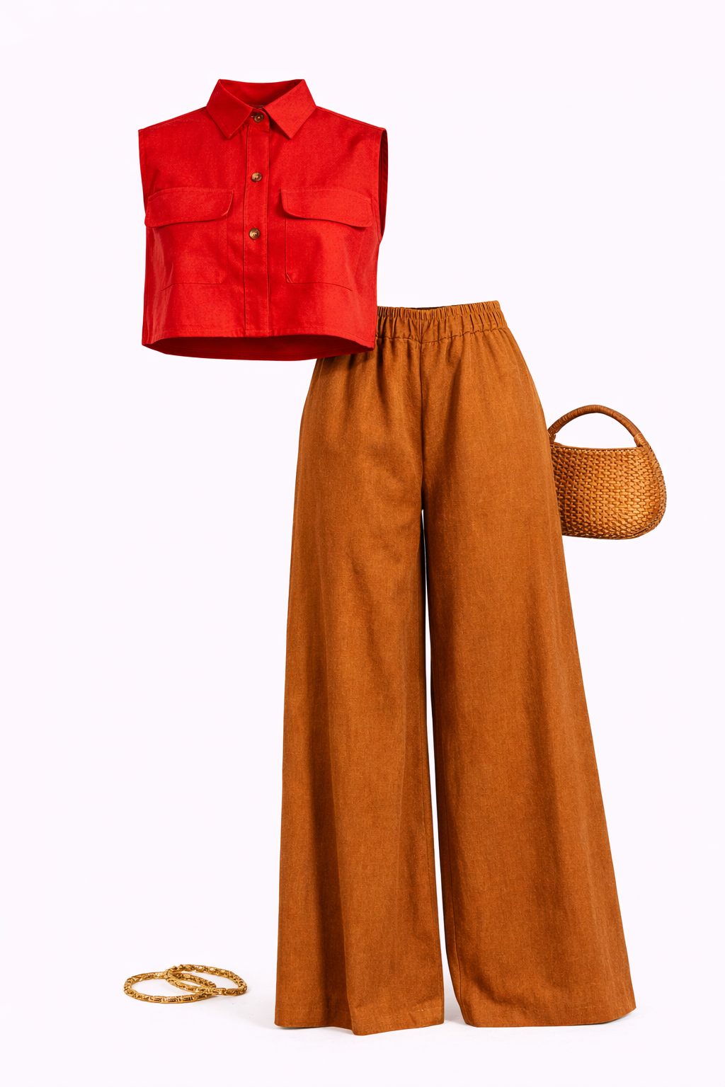 Carol’s Crop Tee Side / Red — Women’s Crop Shirt