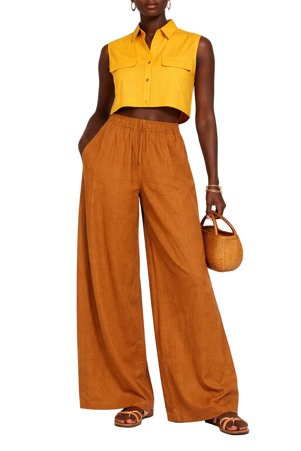 Carol’s Crop Tee Side / Yellow — Women’s Crop Shirt