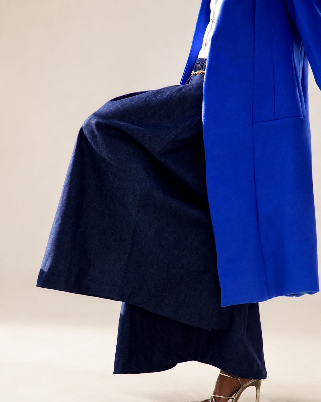 Indigo Rhythm Belted Coat