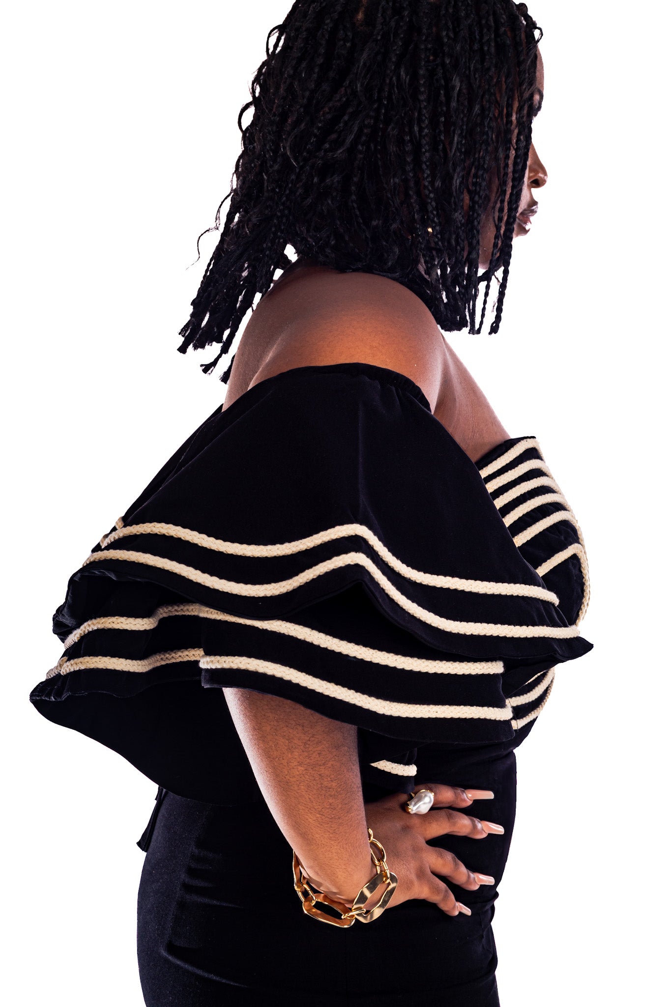 Nubian Queen Flair Crop Top – Maria Collection