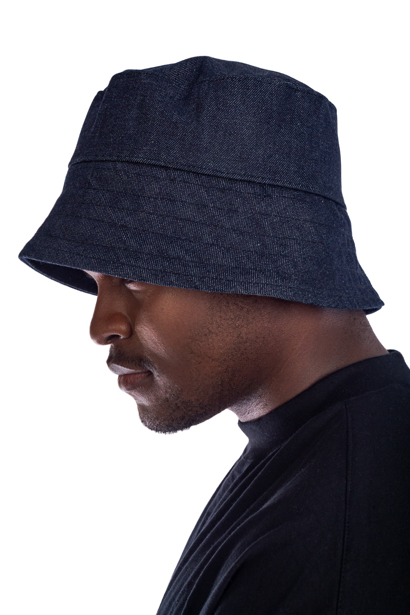 Unisex Denim Bucket Hat with Removable Ethnic Band – Streetwear with African Identity