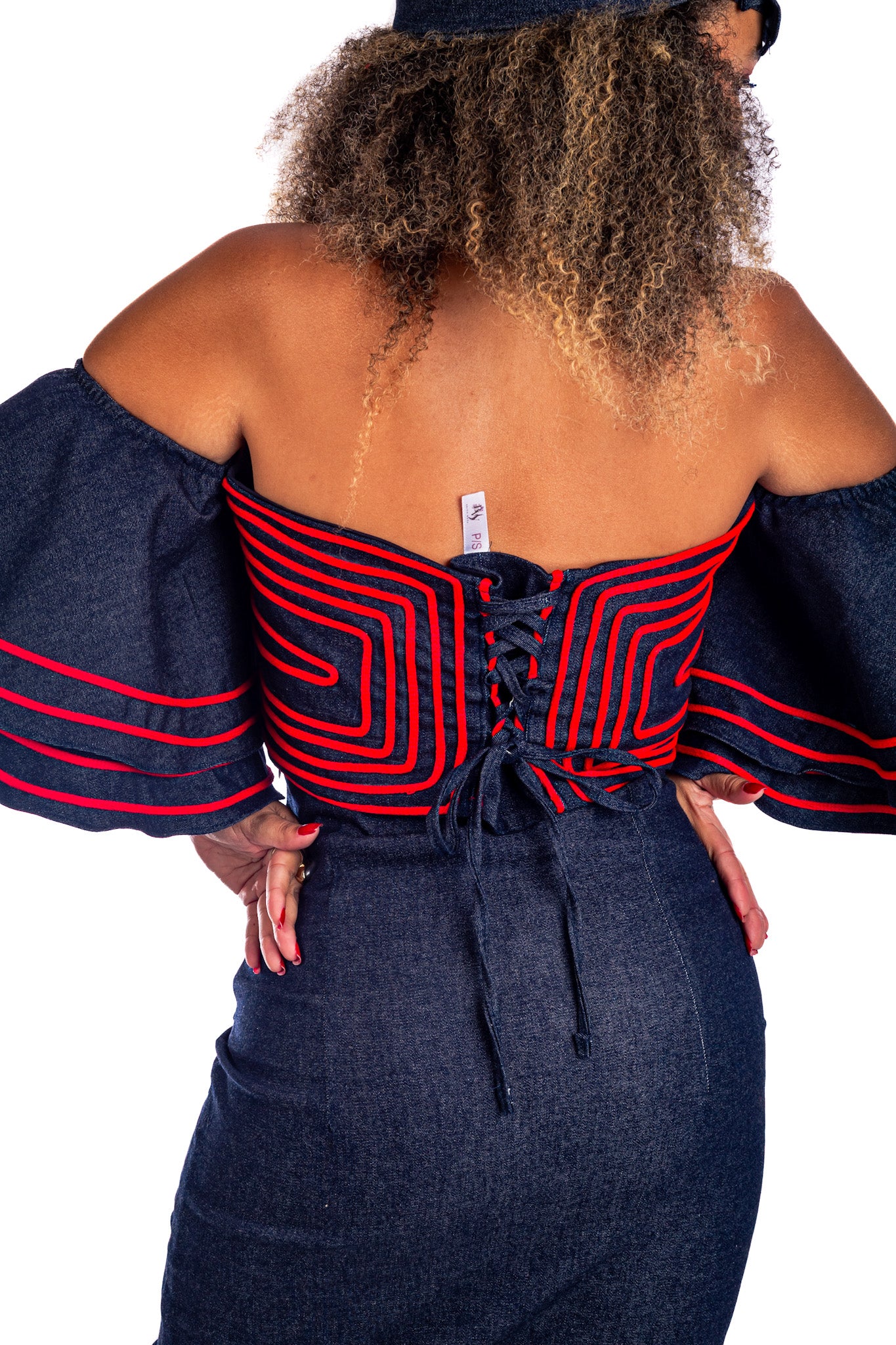 Nubian Queen Pencil Skirt and Flair Crop Top Set – Maria Denim Collection