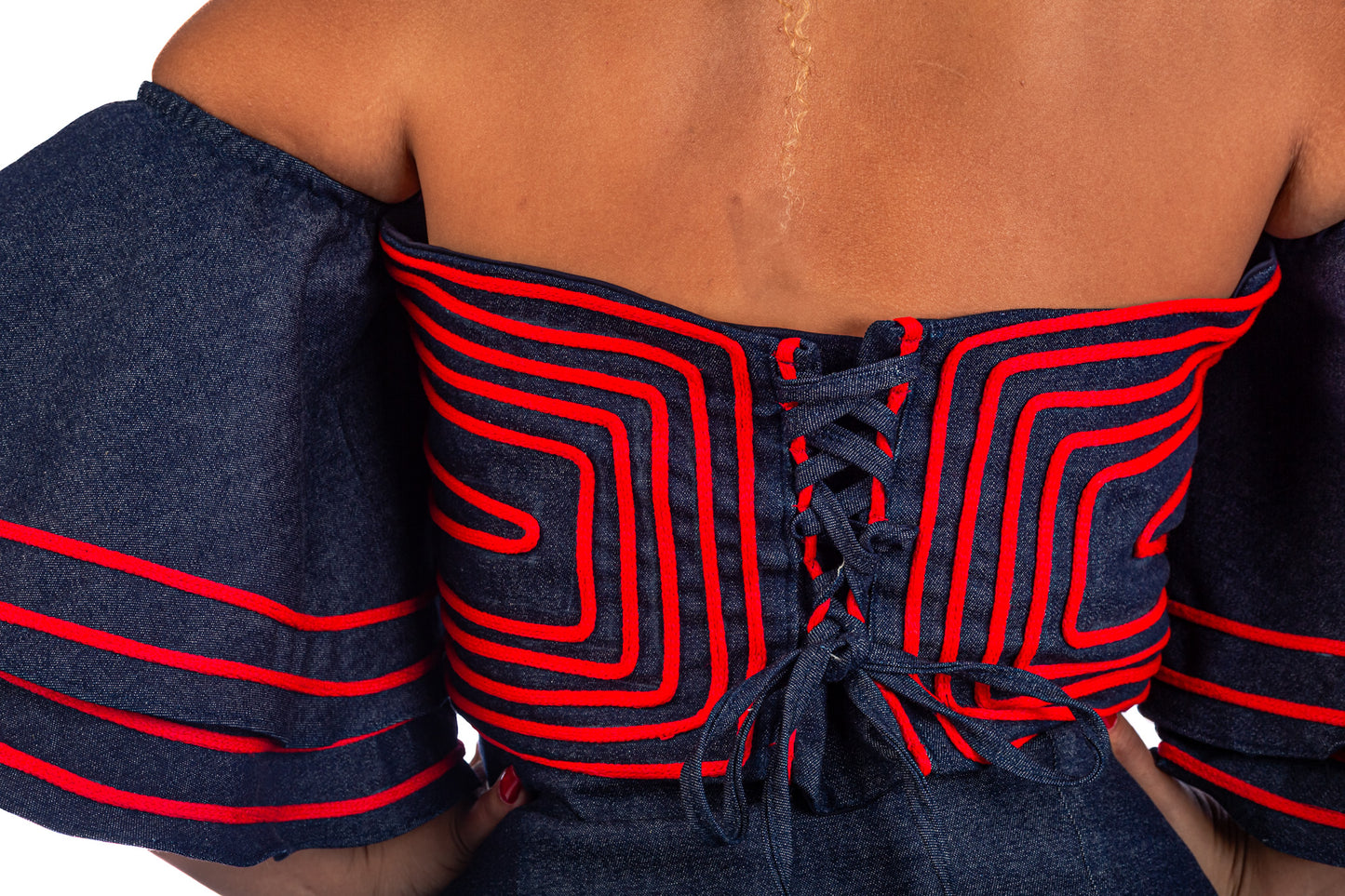 Nubian Queen Pencil Skirt and Flair Crop Top Set – Maria Denim Collection