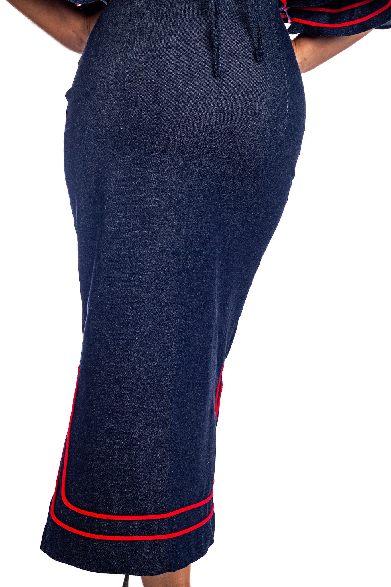 Nubian Queen Pencil Skirt and Flair Crop Top Set – Maria Denim Collection