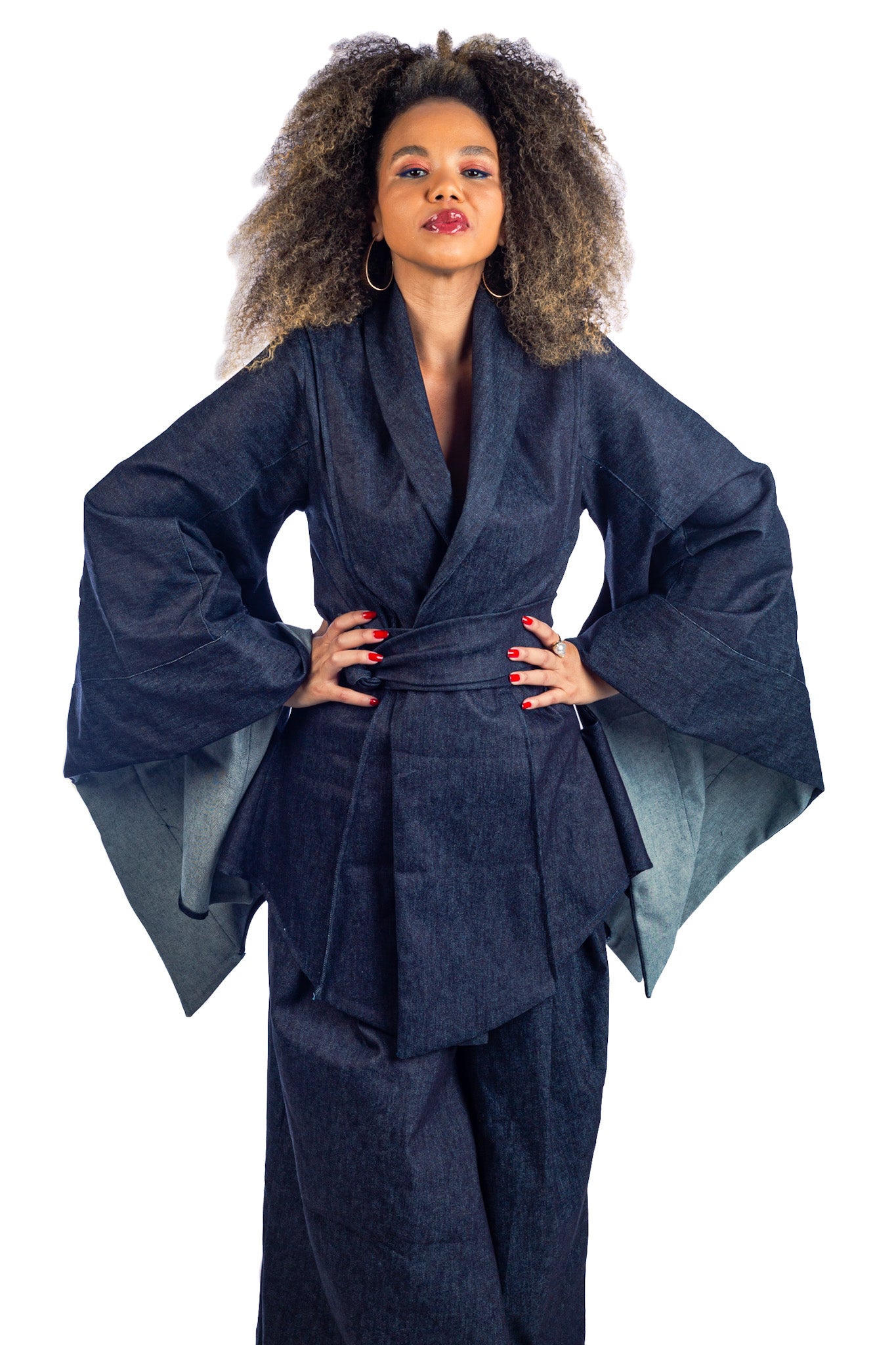 Women's Denim Set – Exclusive Pants and Kimono by Maria Denim Collection