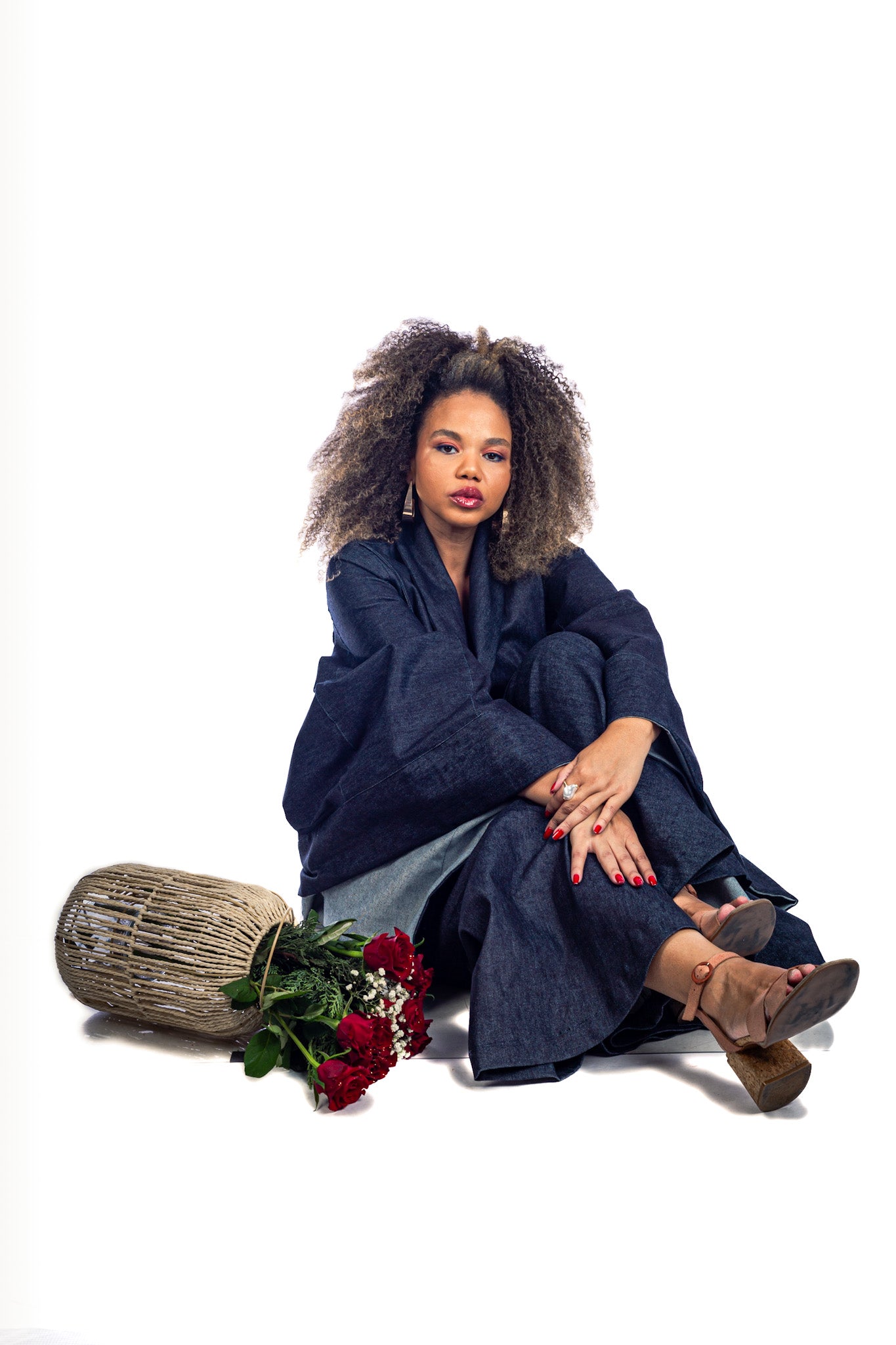 Women's Denim Set – Exclusive Pants and Kimono by Maria Denim Collection