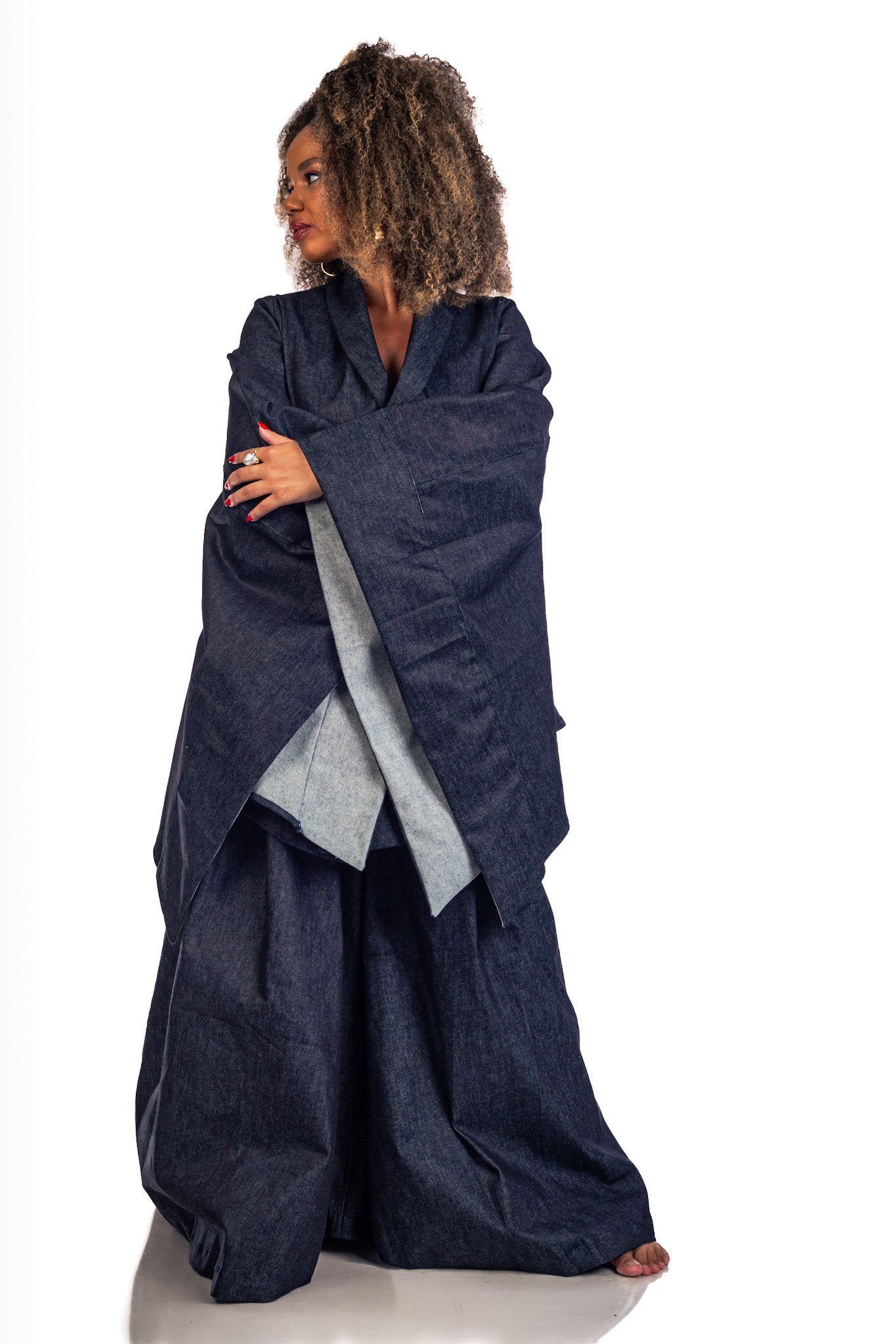 Women's Denim Set – Exclusive Pants and Kimono by Maria Denim Collection