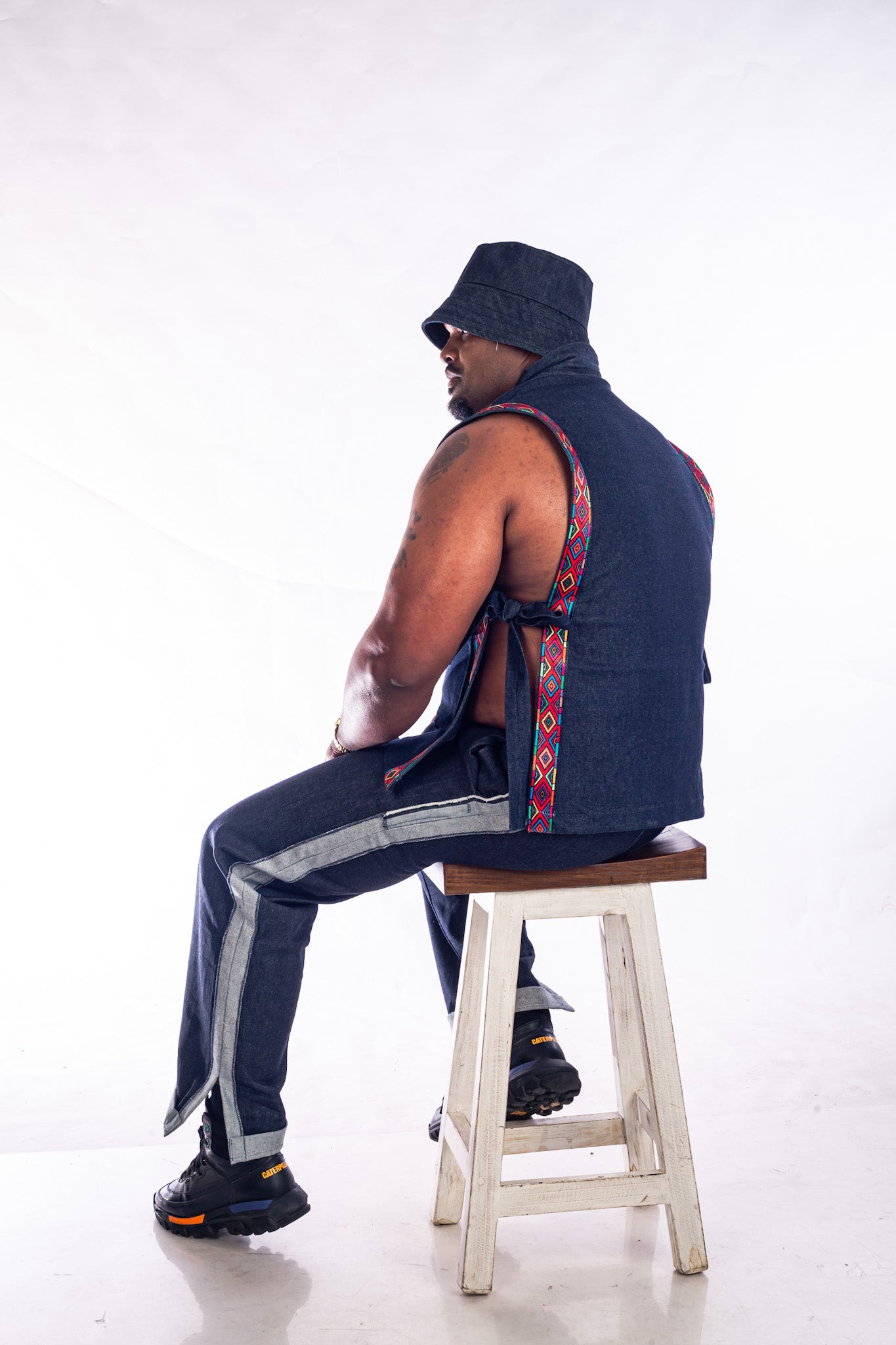Men’s Streetwear Denim Farm Vest