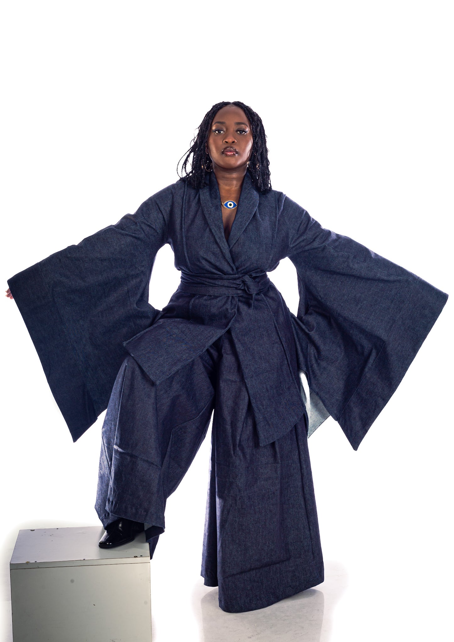 Women's Denim Set – Exclusive Pants and Kimono by Maria Denim Collection