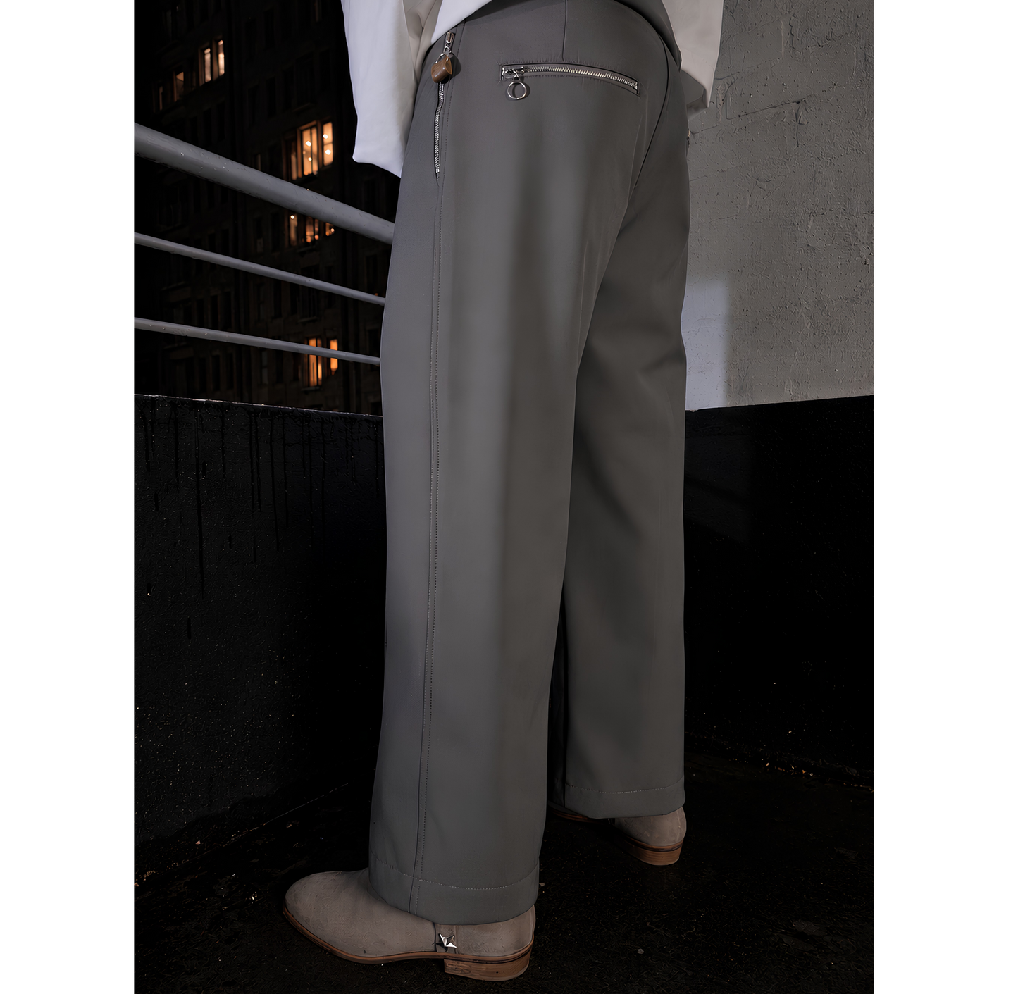 Structured Zip Tailored Pants