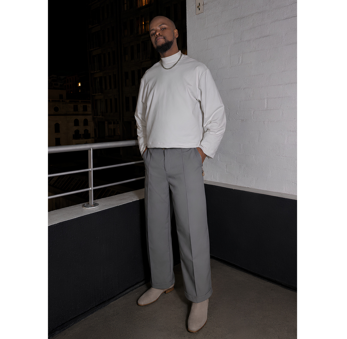 Structured Zip Tailored Pants