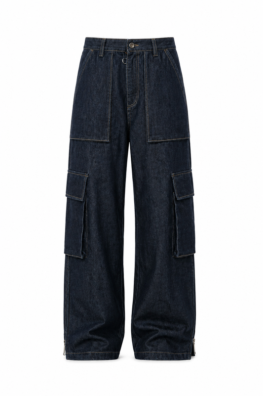 Denim Cargo Pants