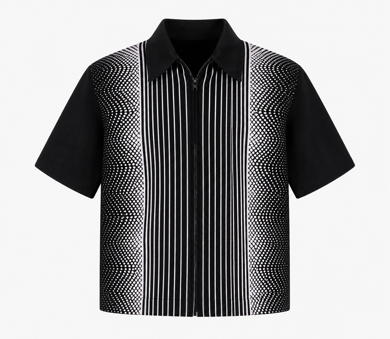 Zebra Contrast Zip Shirt