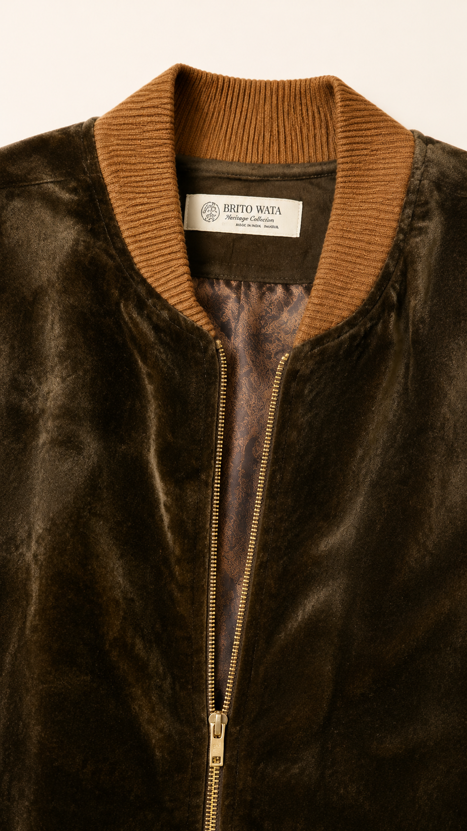 Chocolate Velvet Bomber Jacket
