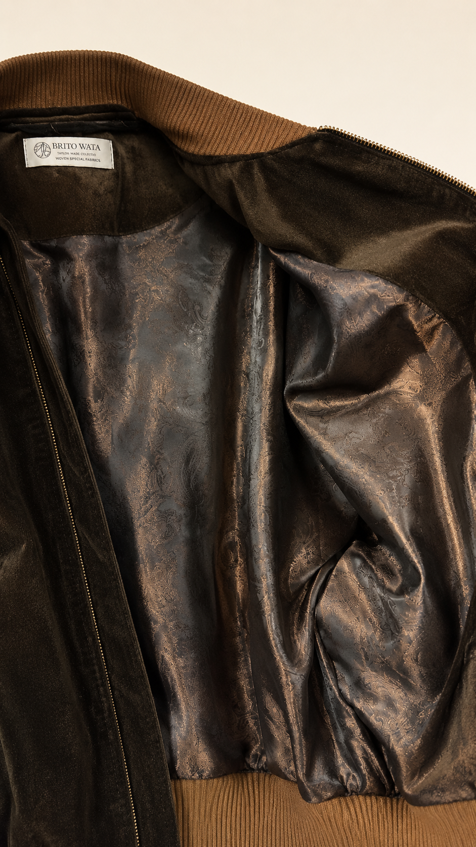 Chocolate Velvet Bomber Jacket