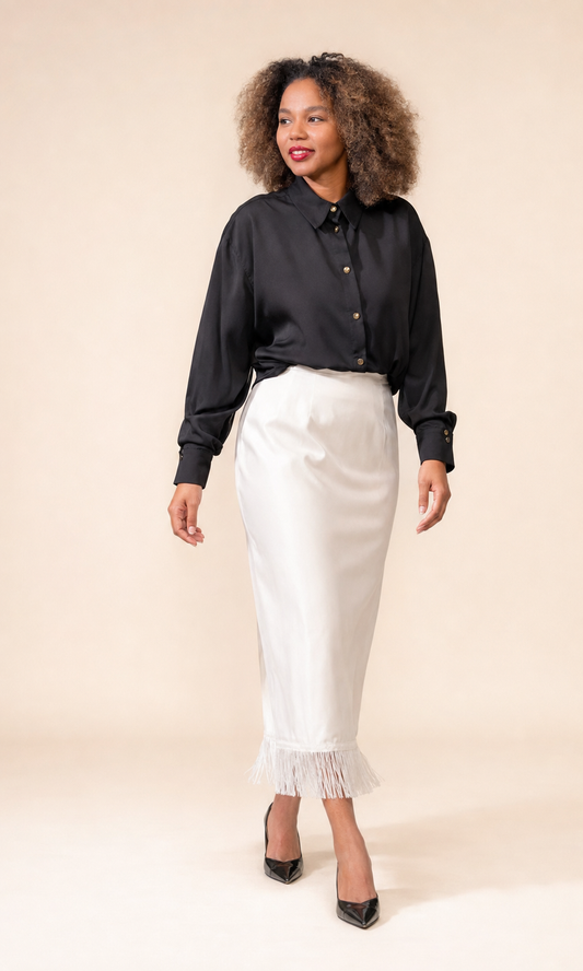 Fringe Midi Skirt