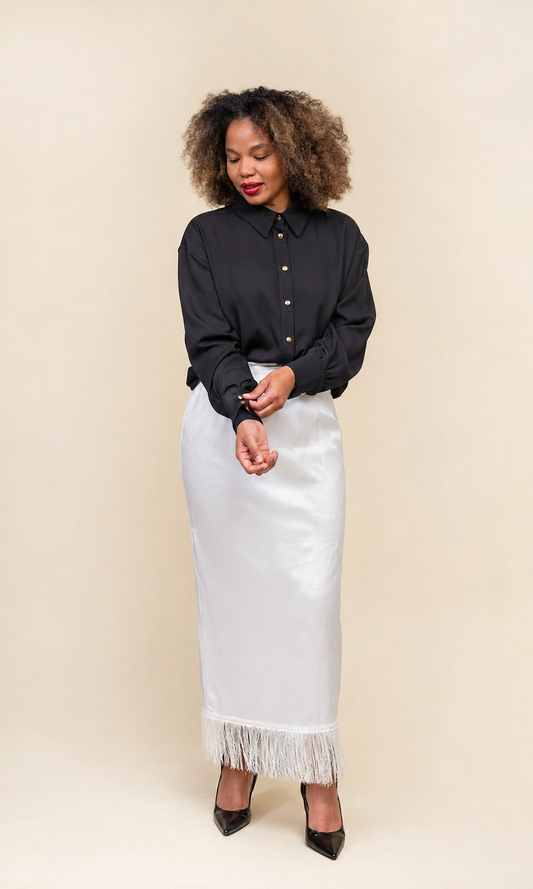 Fringe Midi Skirt