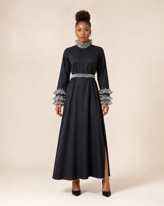 Handcrafted Ruffle Maxi Dress