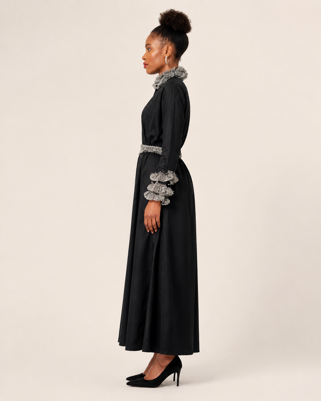 Handcrafted Ruffle Maxi Dress