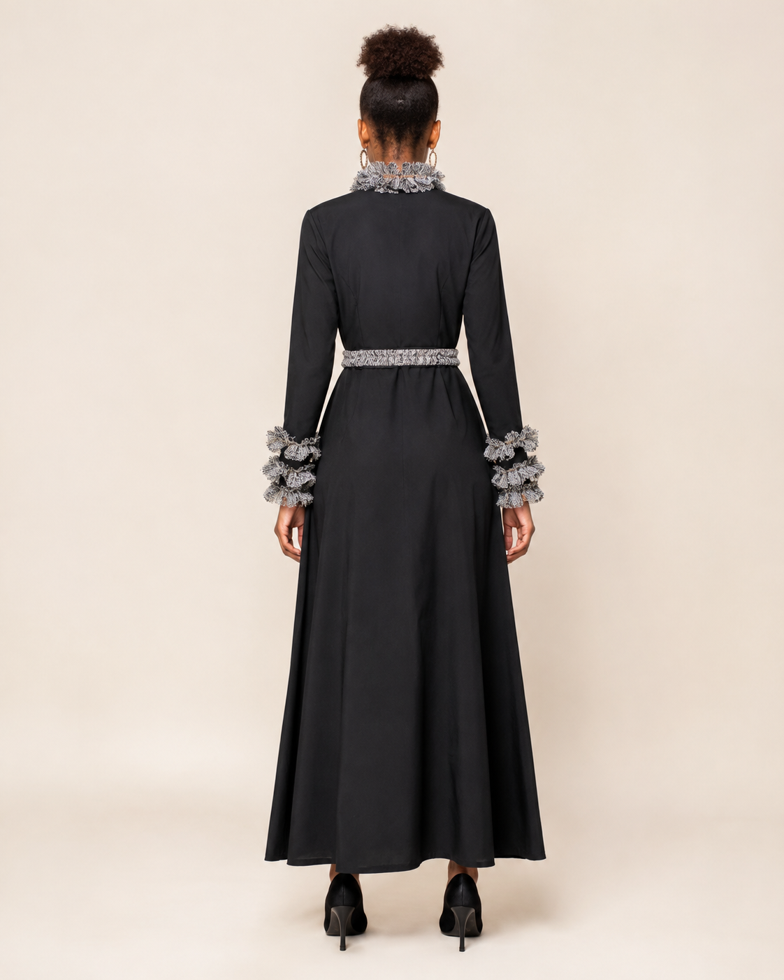 Handcrafted Ruffle Maxi Dress