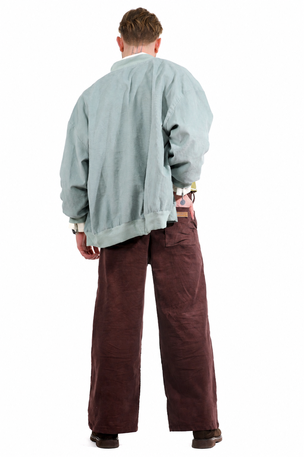Sage Corduroy Bomber Jacket | Green