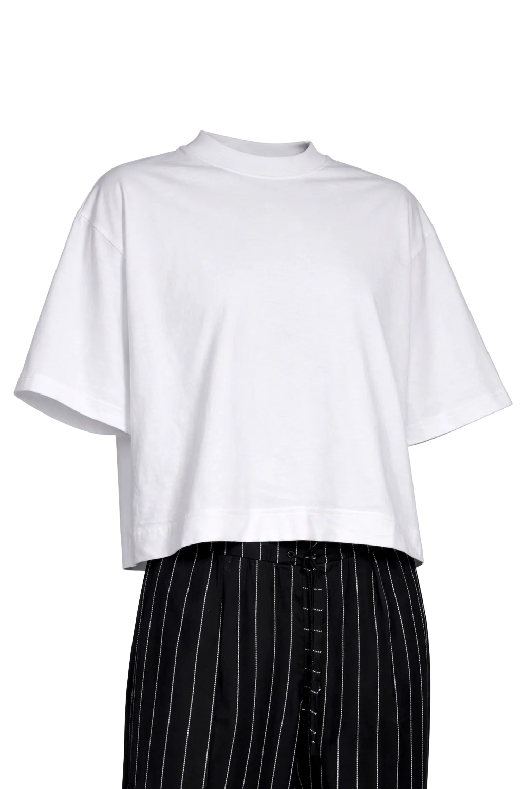Oversize Fold-to-Crop T-Shirt / Off-white — Men’s T-Shirt