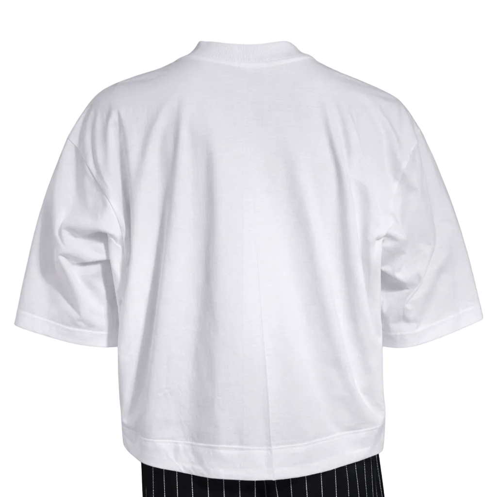 Oversize Fold-to-Crop T-Shirt / Off-white — Men’s T-Shirt