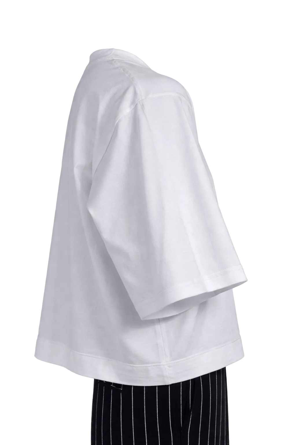 Oversize Fold-to-Crop T-Shirt / Off-white — Men’s T-Shirt
