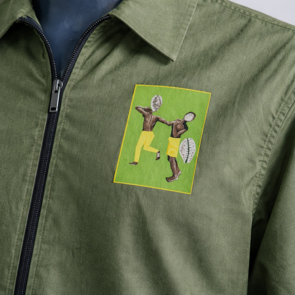 Zip Crop Shirt / Seaweed Green — Men’s Shirt