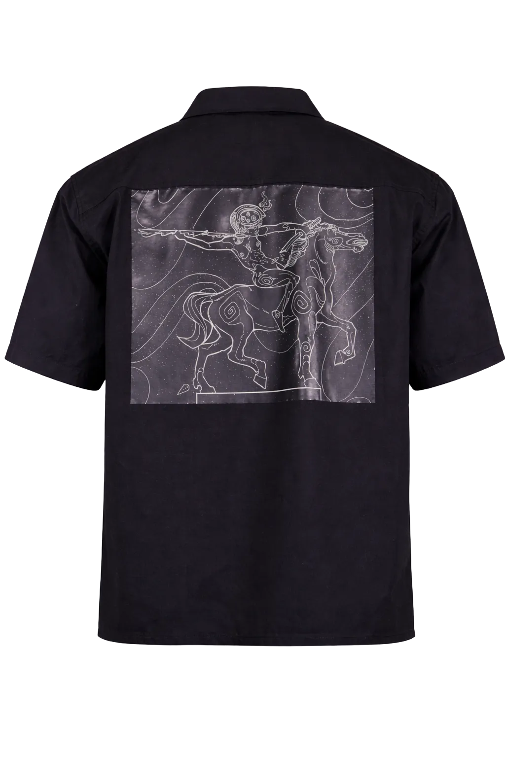 Zip Crop Shirt / Black — Men’s Shirt