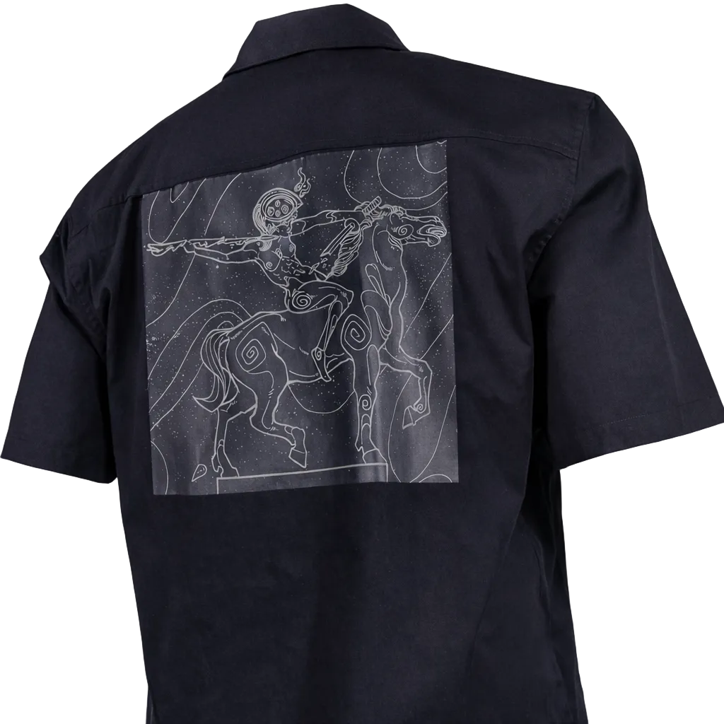 Zip Crop Shirt / Black — Men’s Shirt