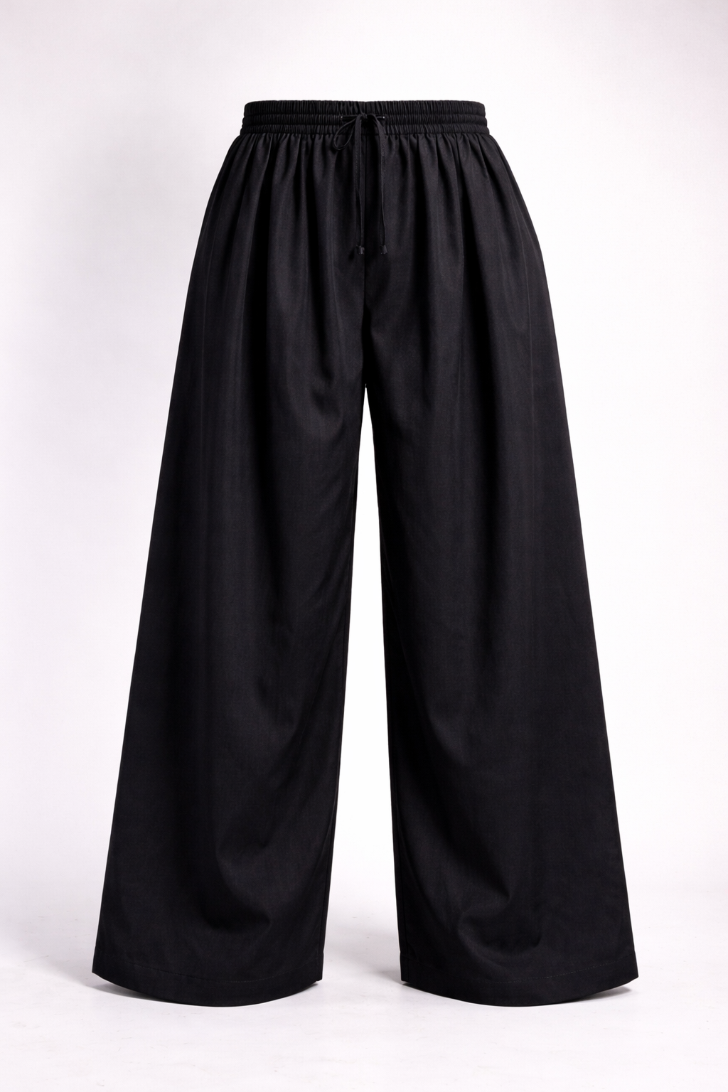 Shweshwe Wide-Leg Pants / Black — Unisex