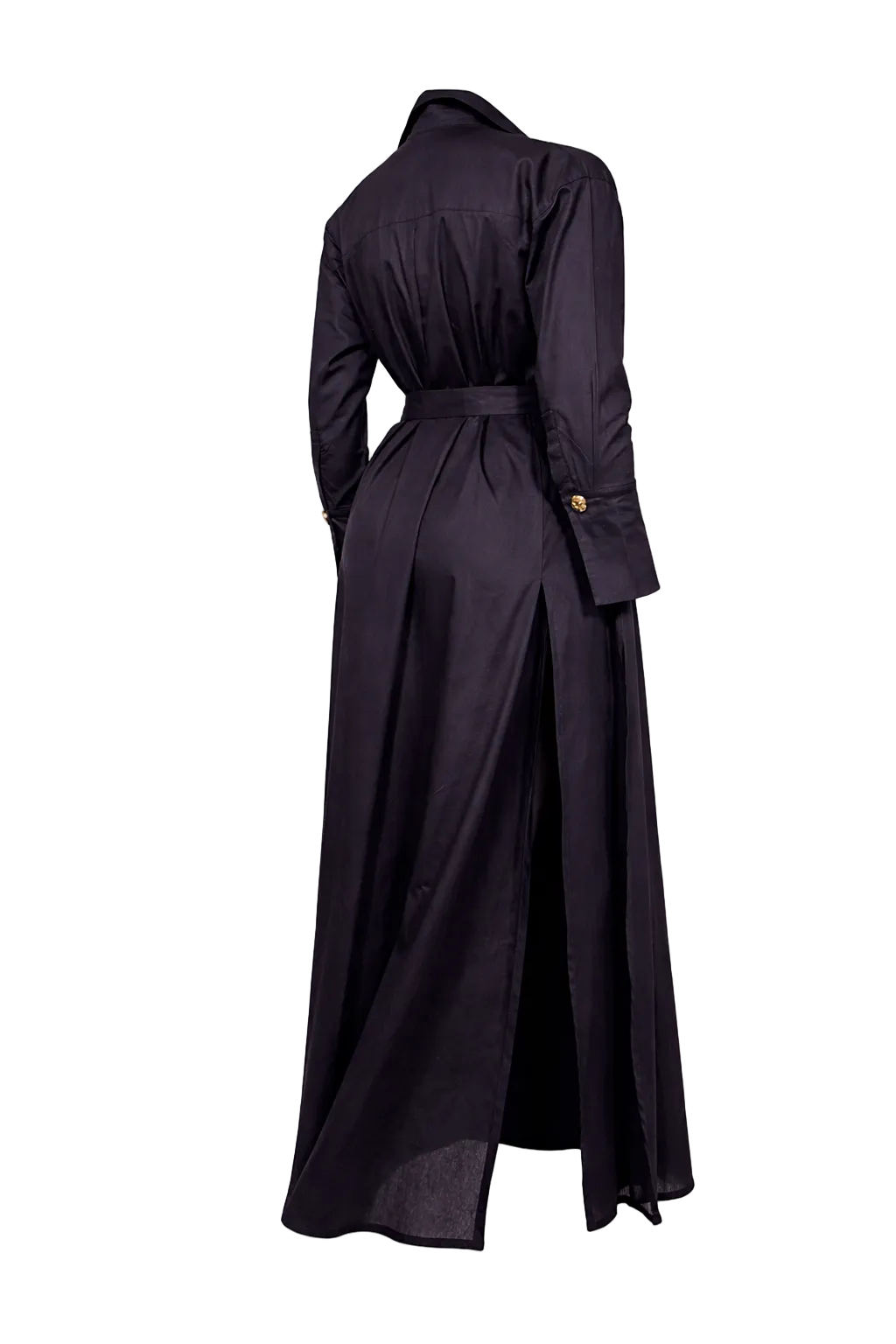 Shirt Dress with Print / Black — Women’s Dress