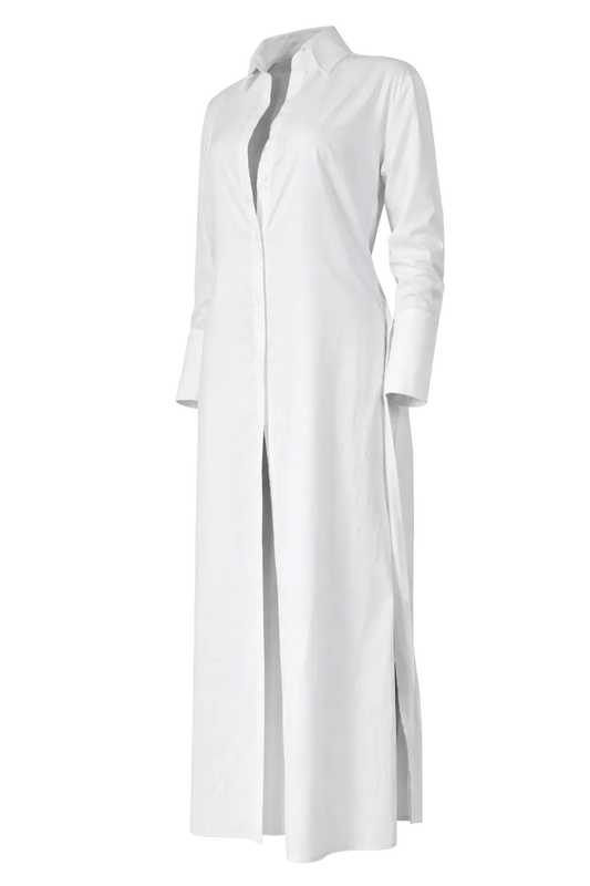 Shirt Dress / White — Women’s Dress