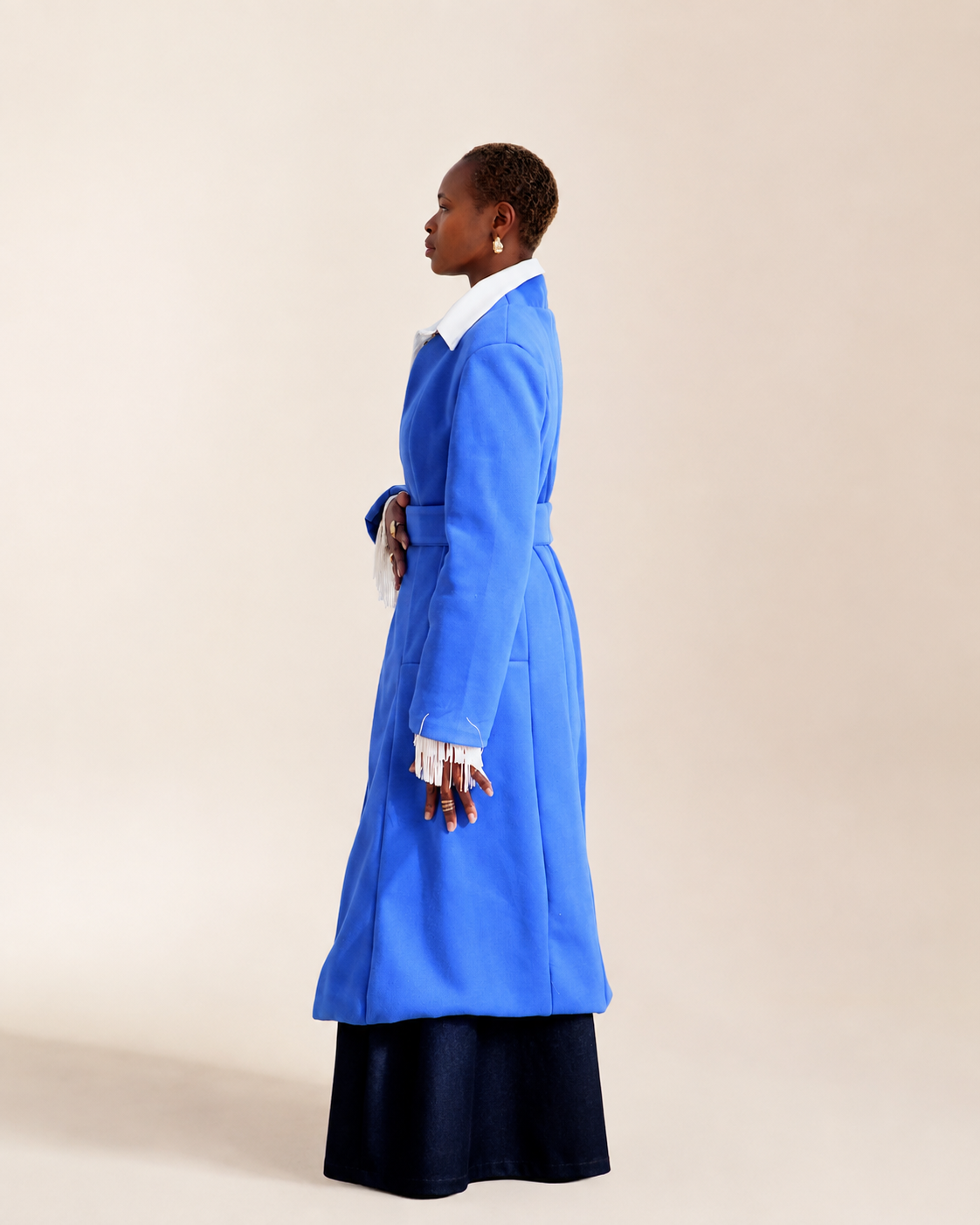 Indigo Rhythm Belted Coat
