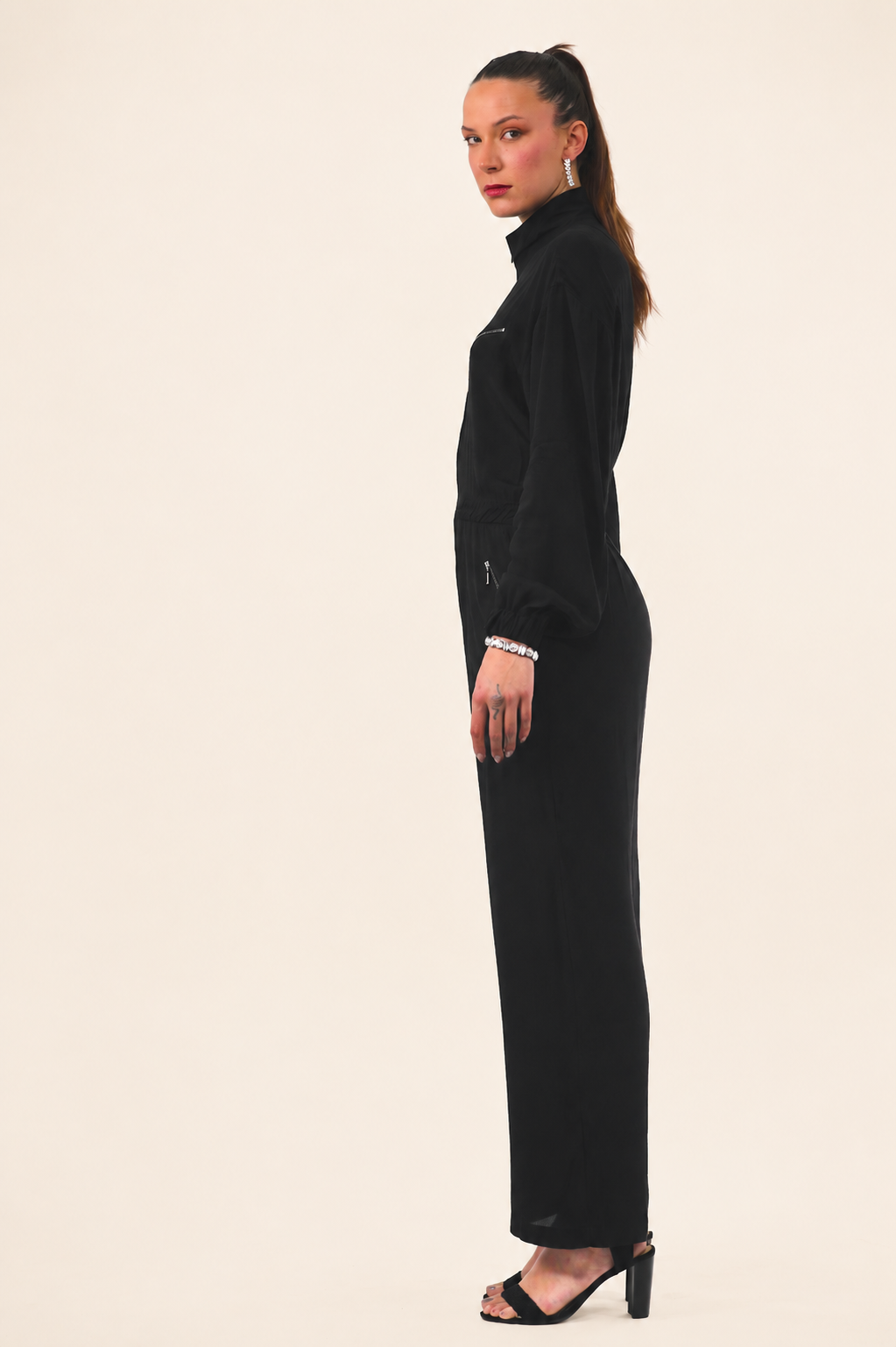 Metal Line Zip Jumpsuit