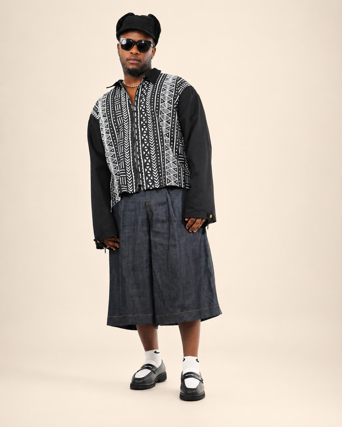 Graphic Line Zip Shirt