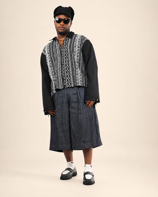 Graphic Line Zip Shirt