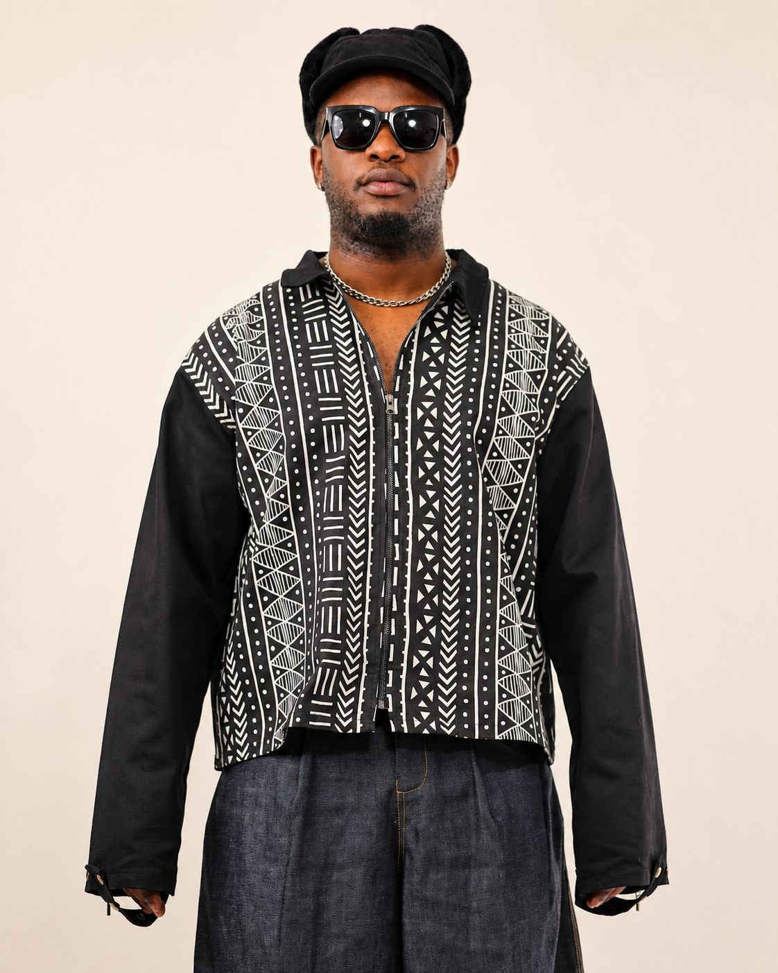 Graphic Line Zip Shirt