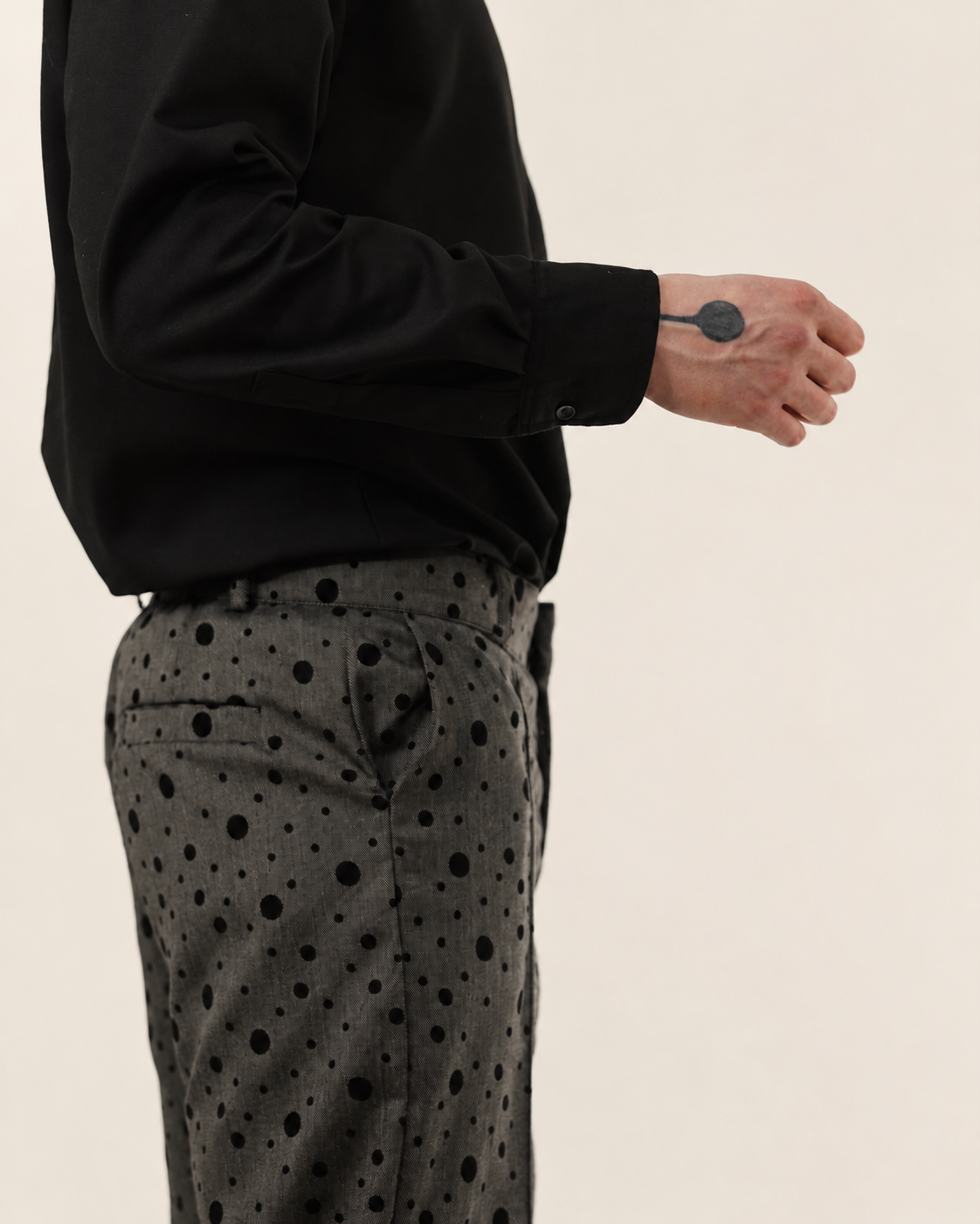 Textured Polka Dot Chinos