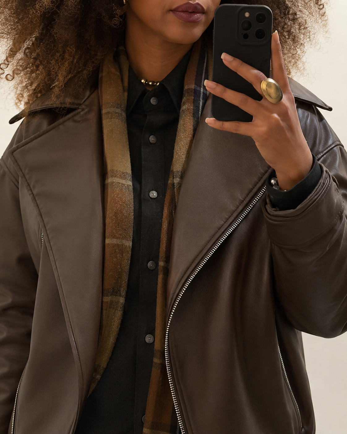 Soft Leather Moto Jacket | Female