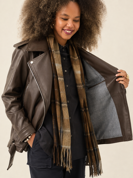 Soft Leather Moto Jacket | Female