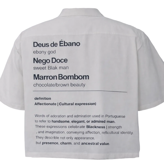 Zip Crop Shirt / Coconut White — Men’s Shirt