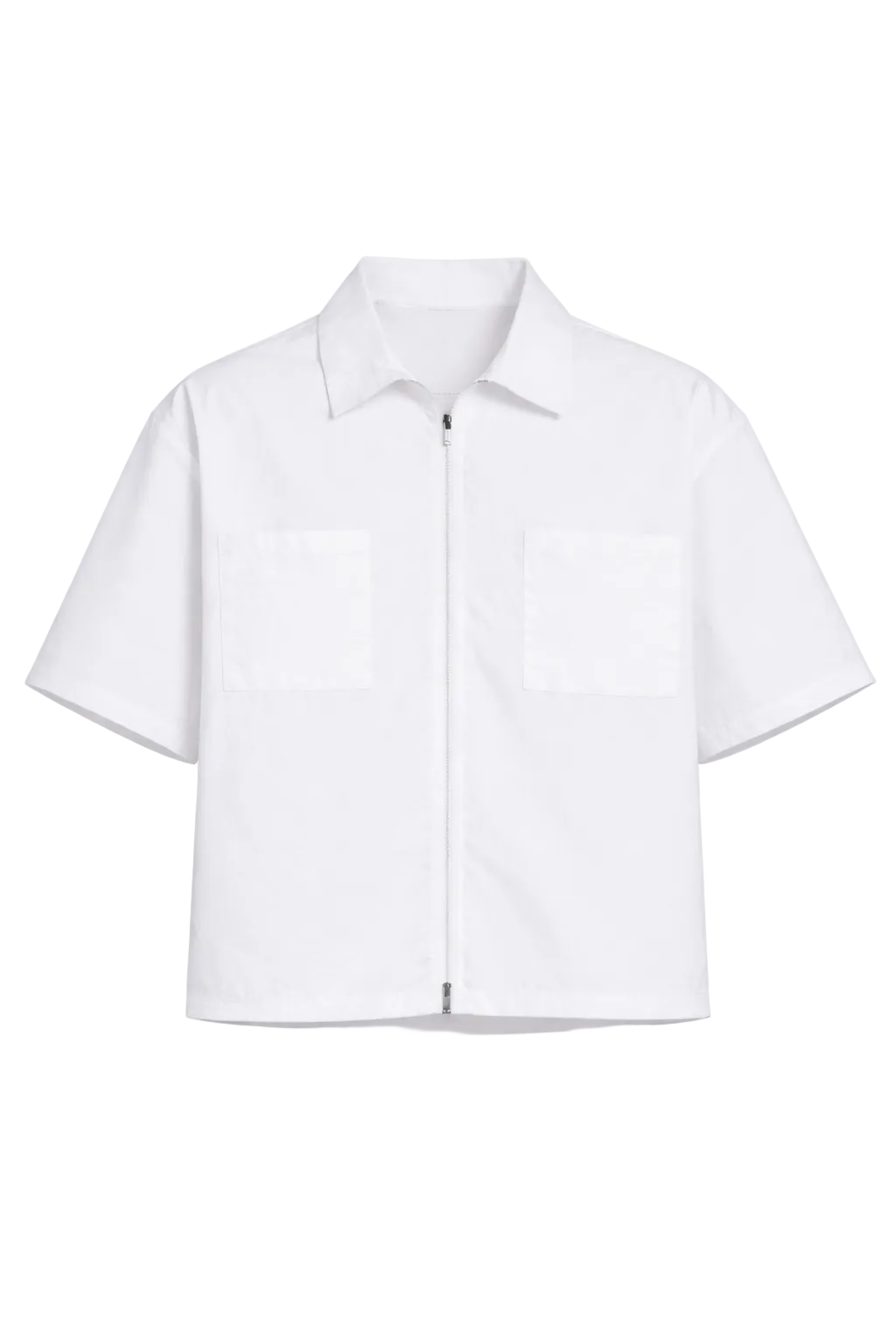 Zip Crop Shirt / Coconut White — Men’s Shirt