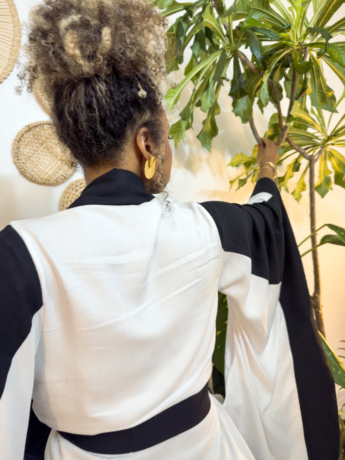 Kimono Africa in Flow Black and White