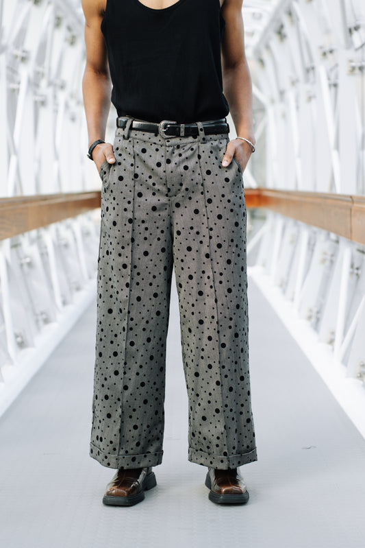 Textured Polka Dot Chinos