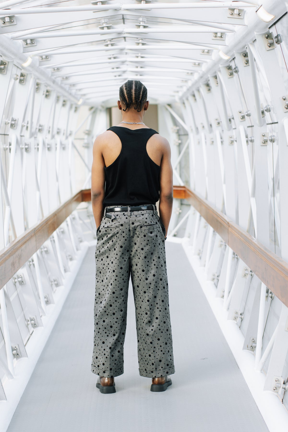Textured Polka Dot Chinos