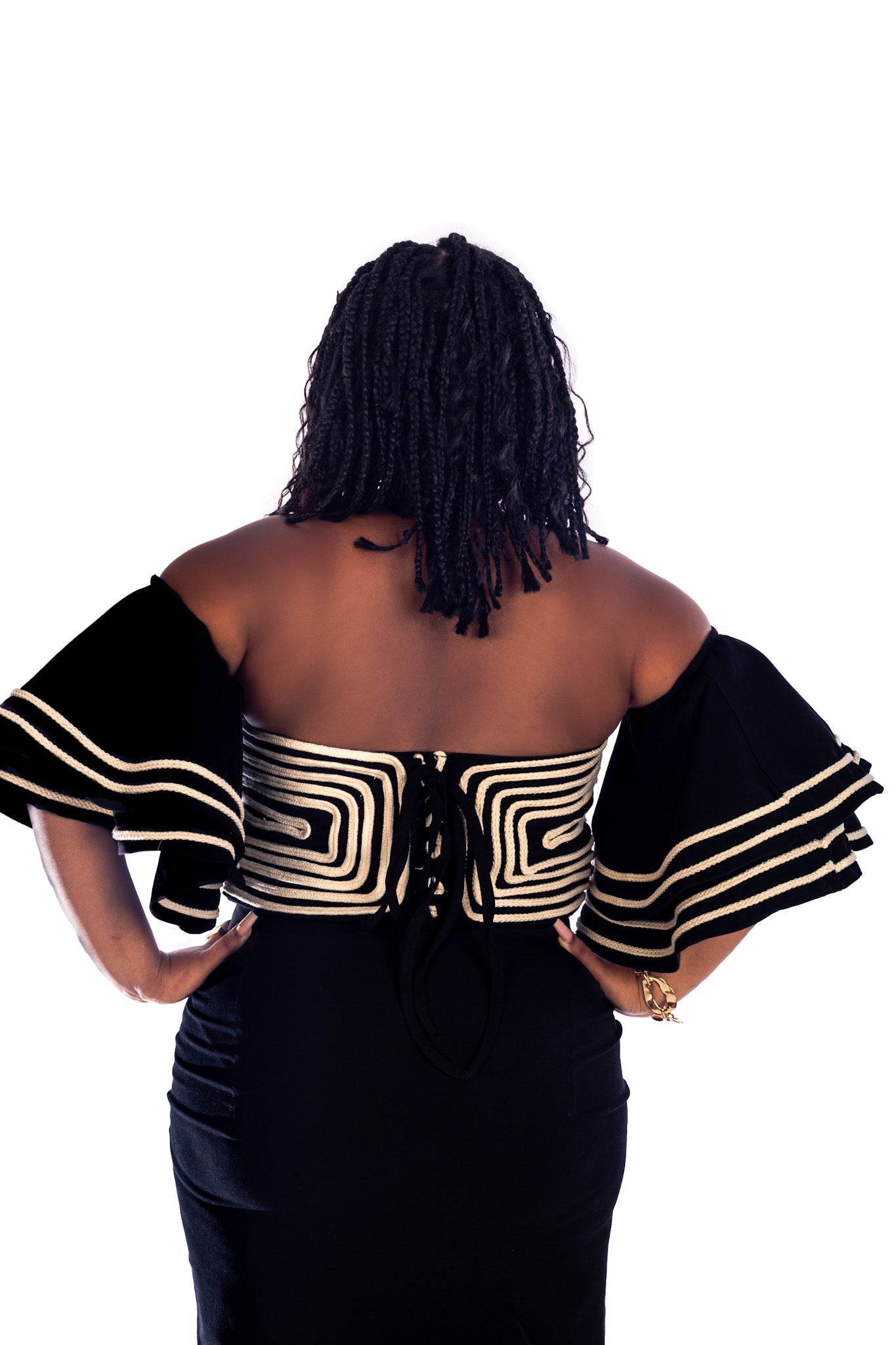 Nubian Queen Pencil Skirt and Flair Crop Top Set – Maria Collection