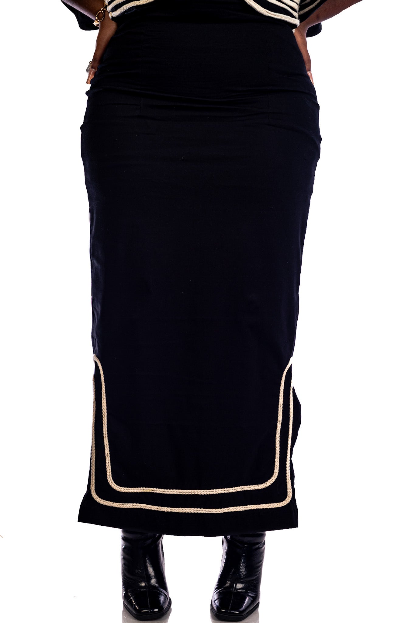 Nubian Queen Pencil Skirt and Flair Crop Top Set – Maria Collection