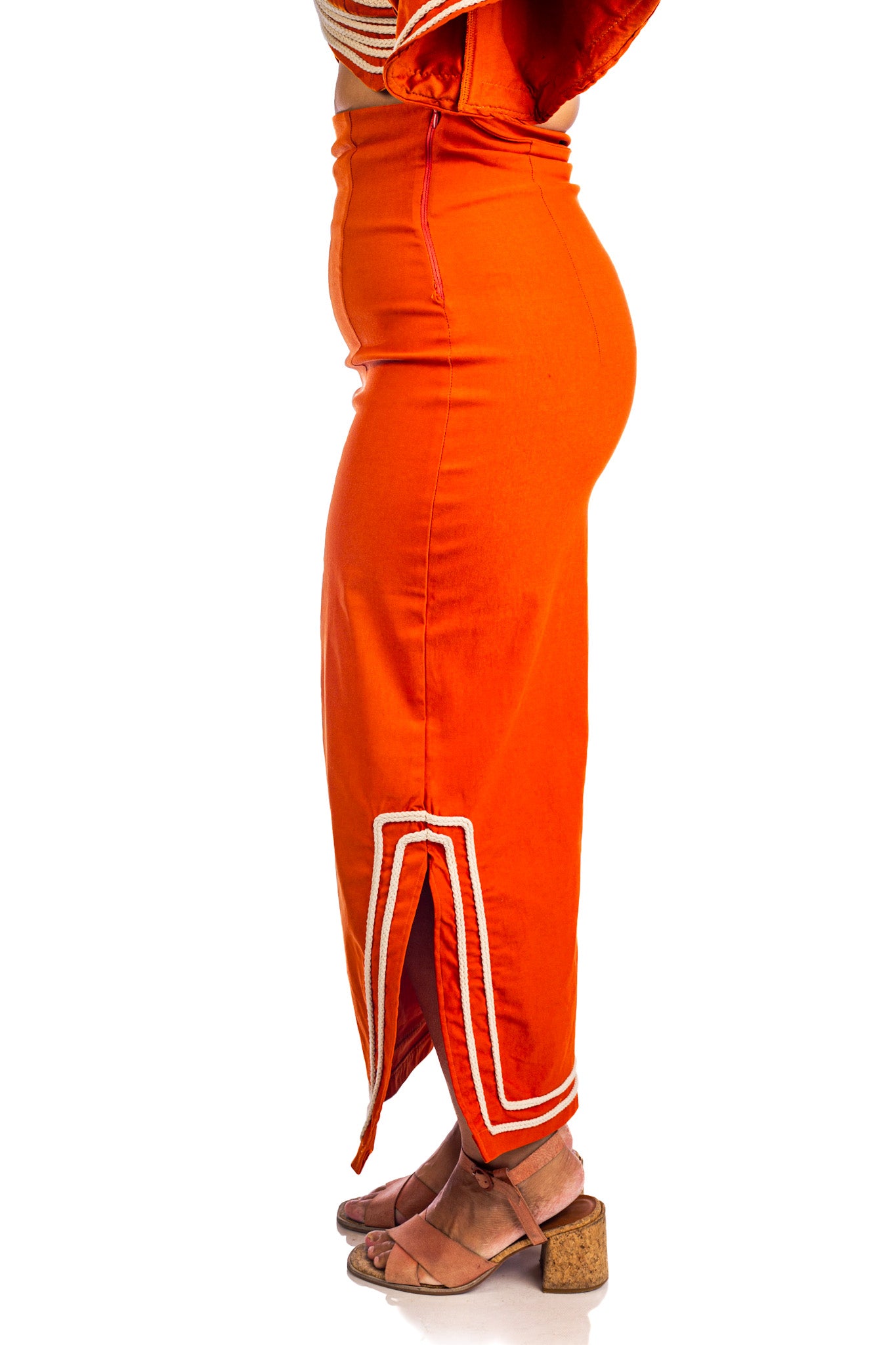 Nubian Queen Orange Pencil Skirt – Maria Collection